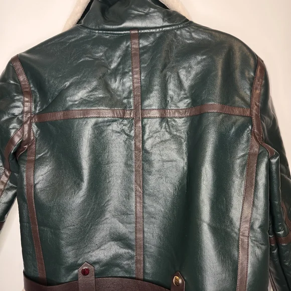 FAUX leather and wool jacket - Picture 4 of 5